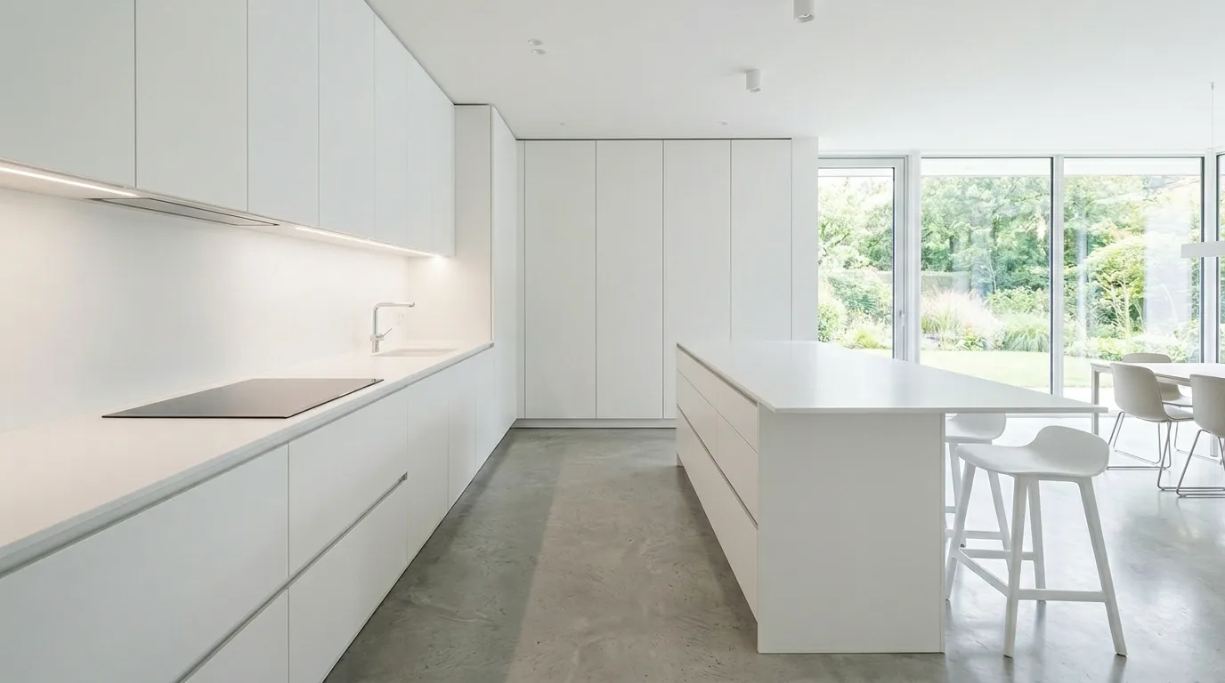Keep open shelving edited and useful inspiration for a bright white kitchen.